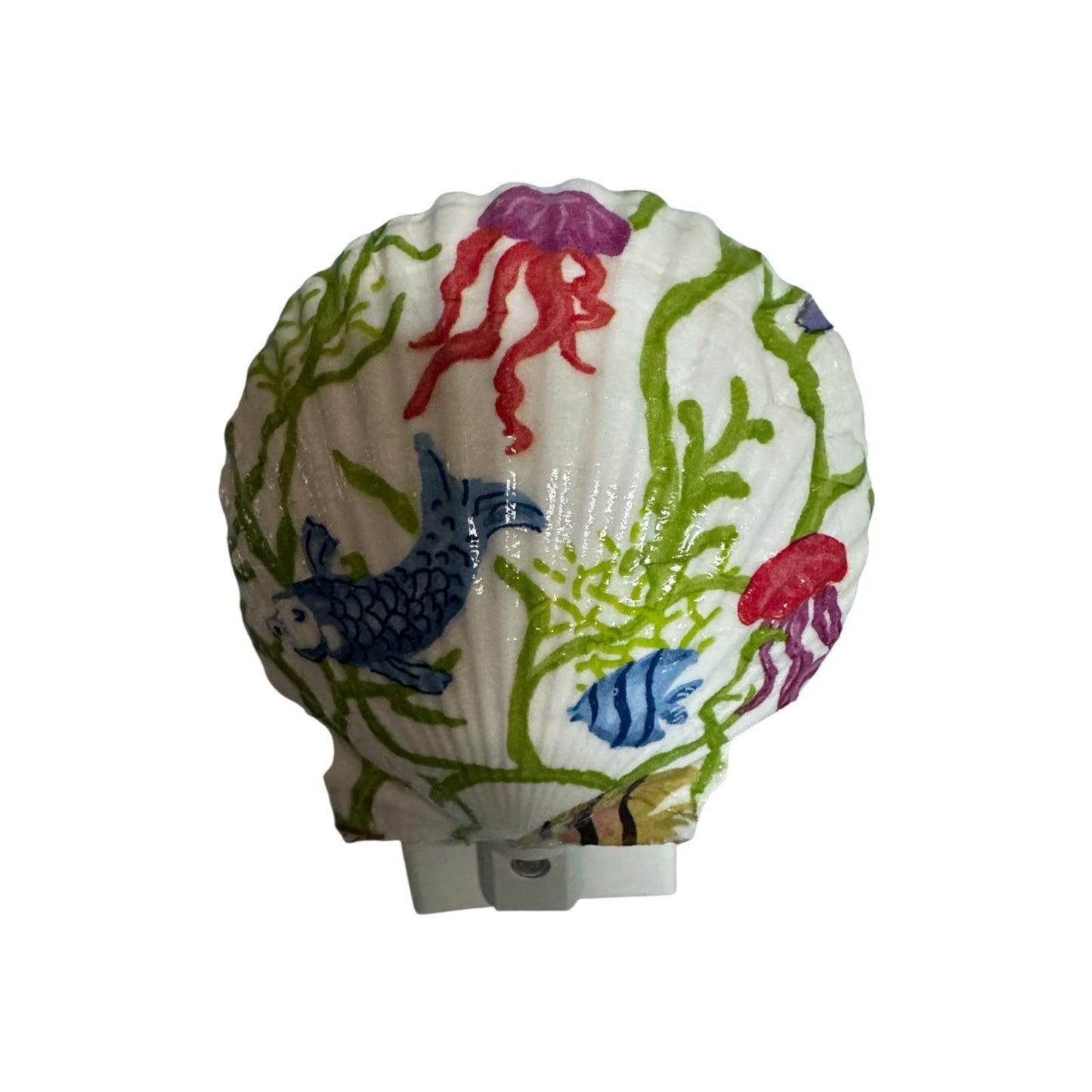 Scallop Nightlight- Sea Life- Auto Sensor LED On/Off- Nursery Nightlight