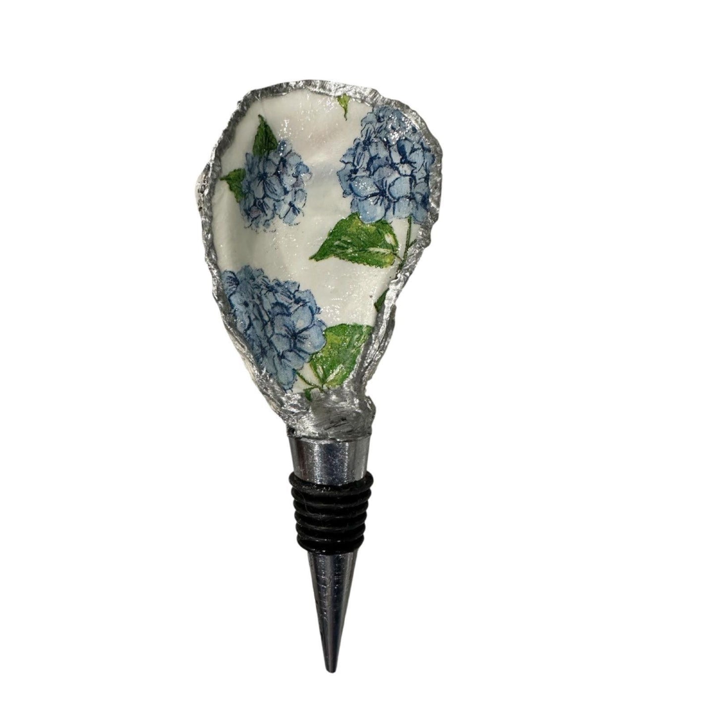 Oyster Bottle Stoppers- Silver Gilded or Natural Edge