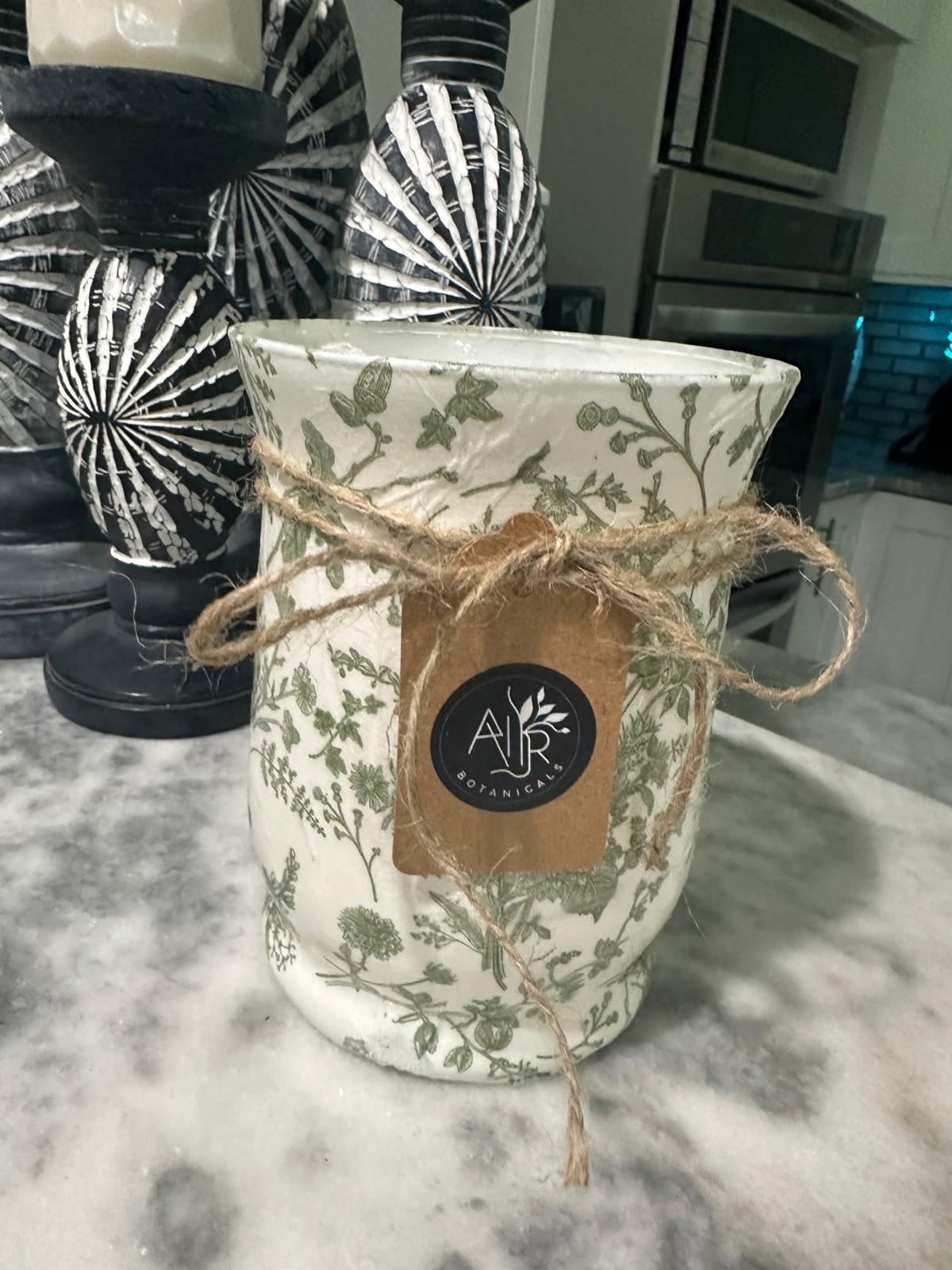 Glass Decoupage Candle Holder - Tall