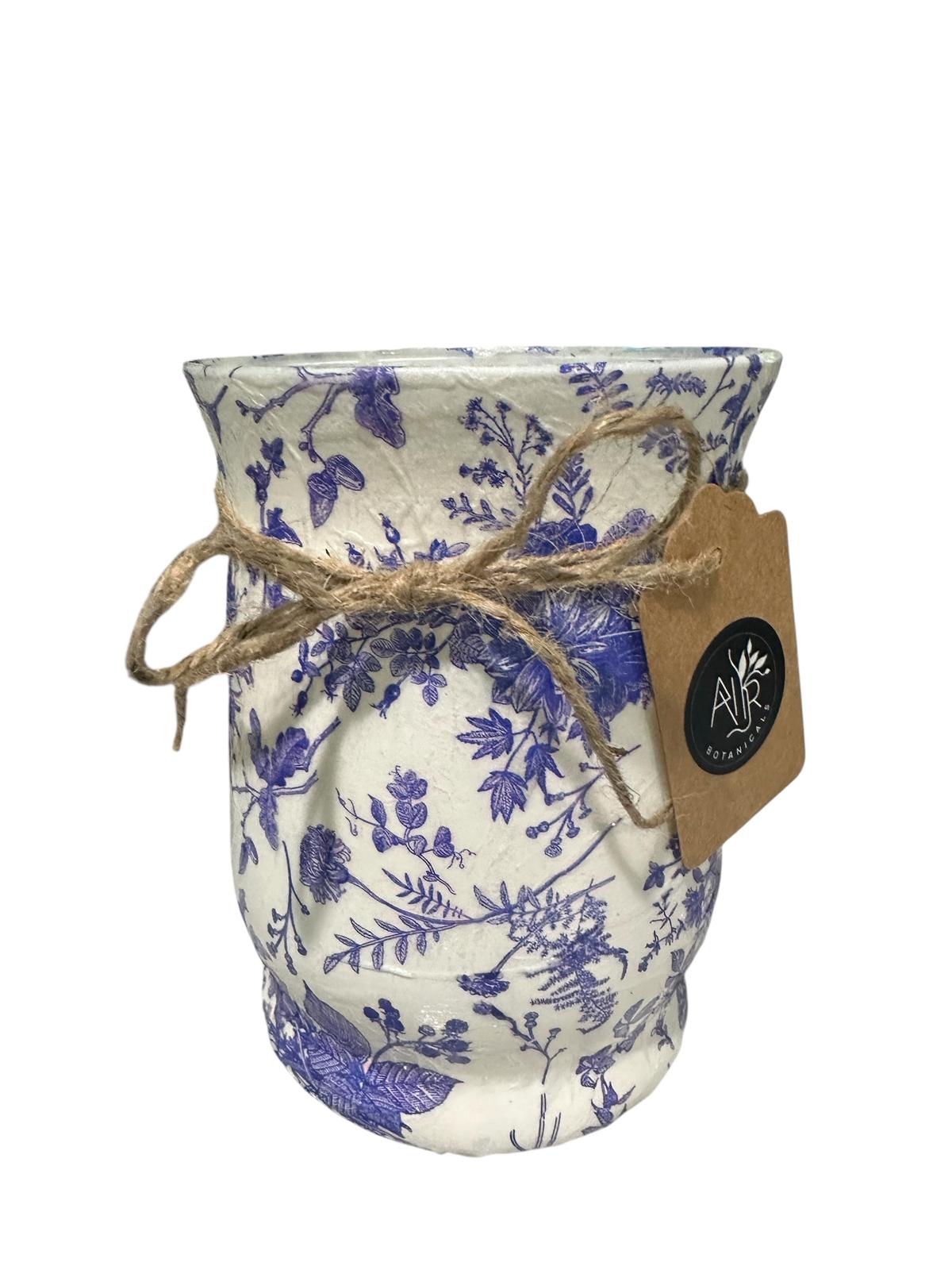 Glass Decoupage Candle Holder - Tall