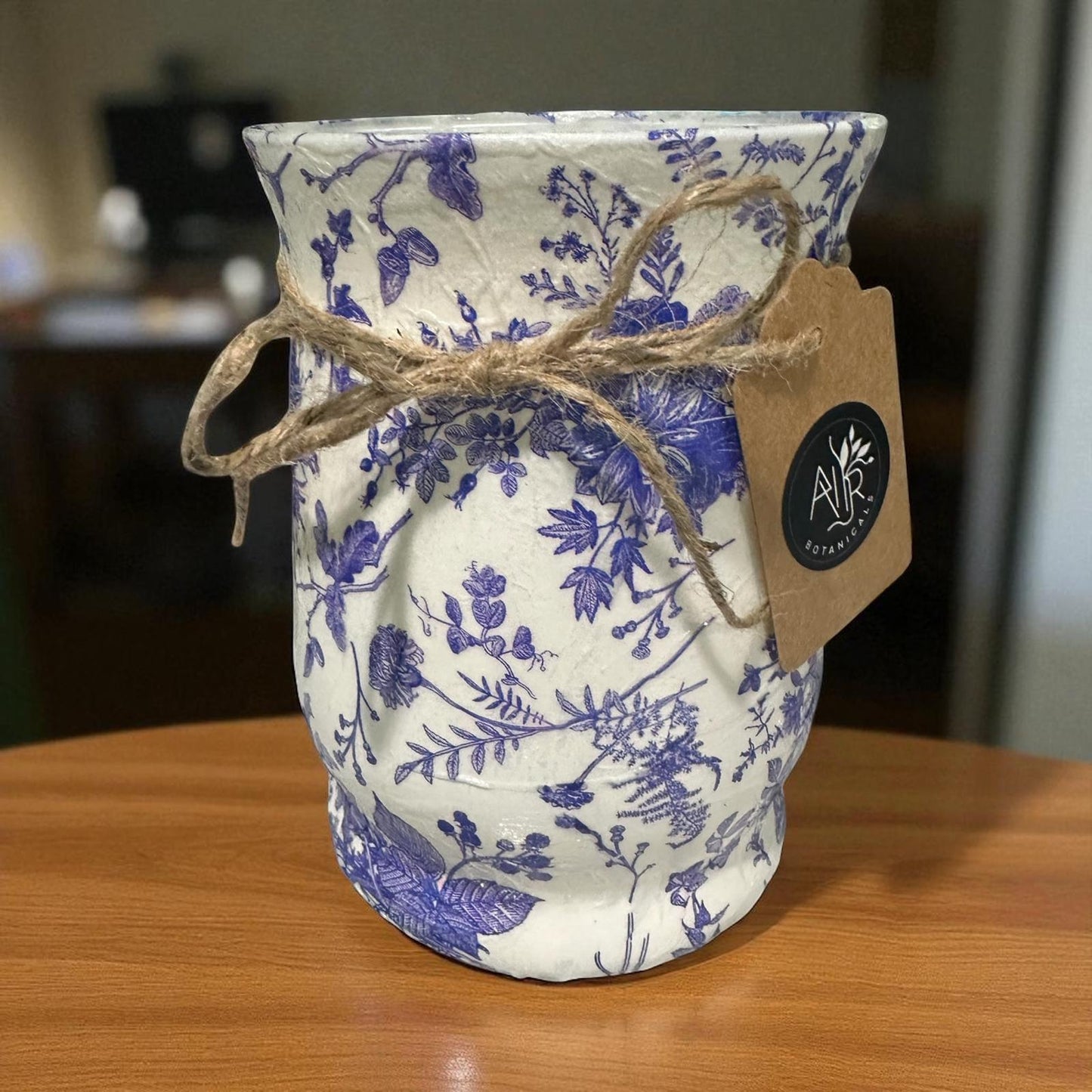 Glass Decoupage Candle Holder - Tall