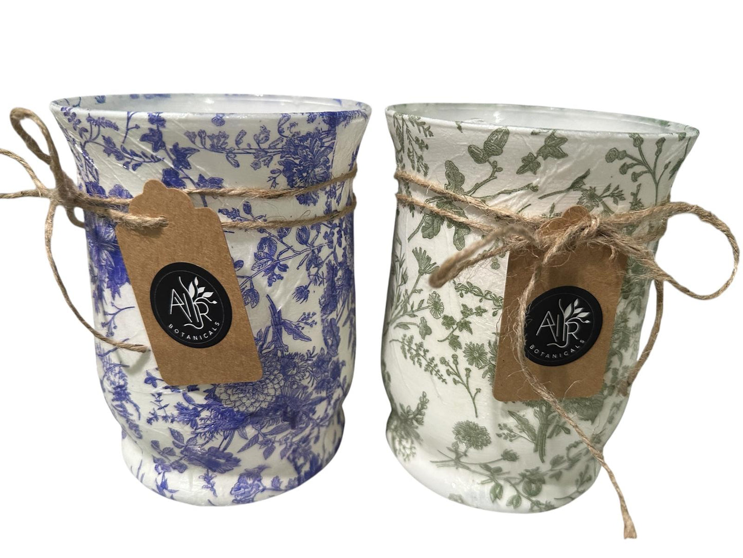 Glass Decoupage Candle Holder - Tall