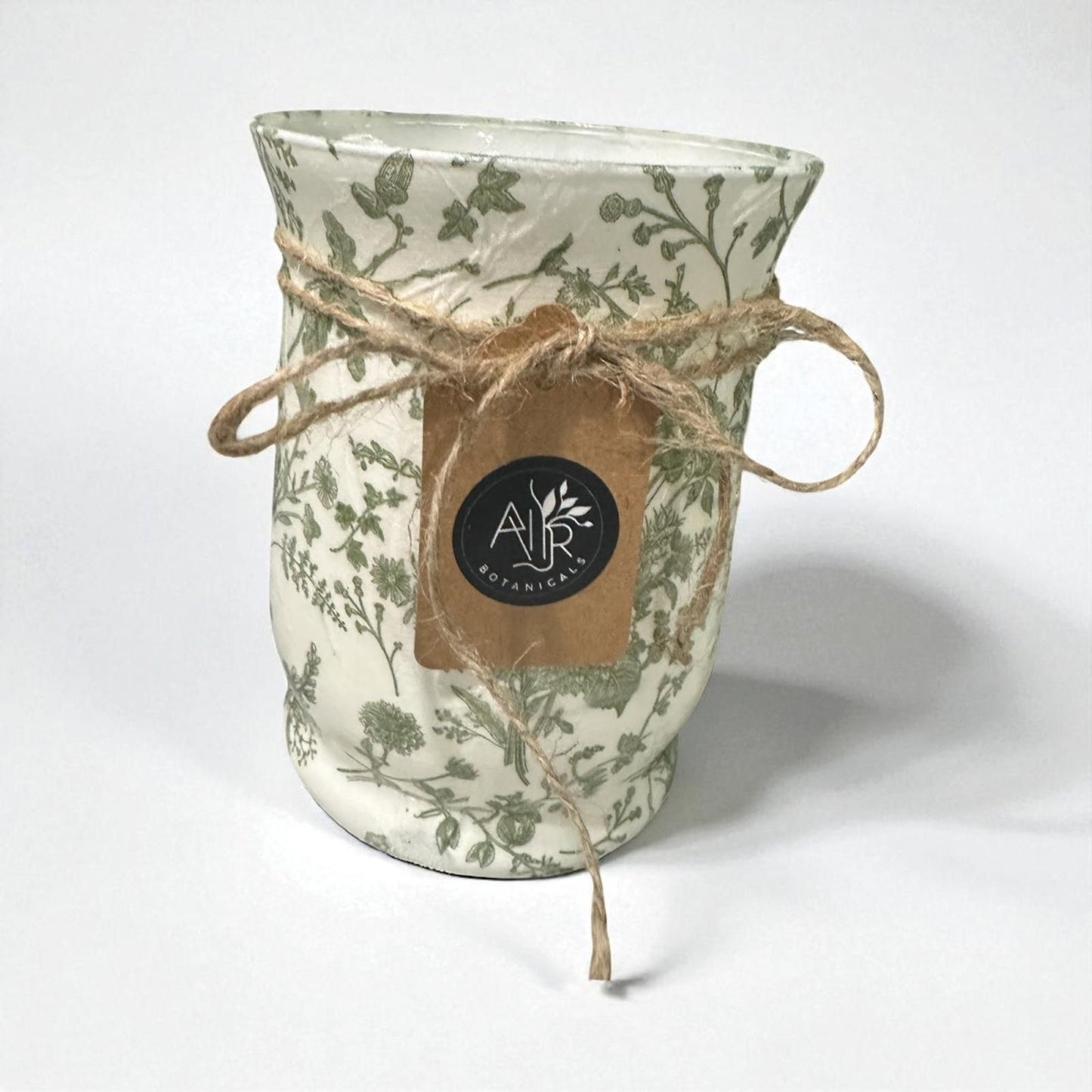 Glass Decoupage Candle Holder- Tall