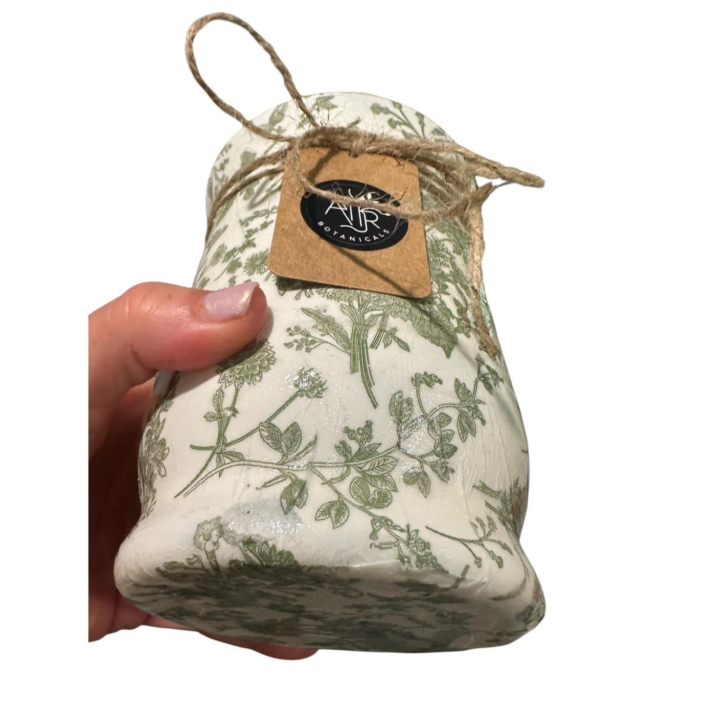 Glass Decoupage Candle Holder- Tall