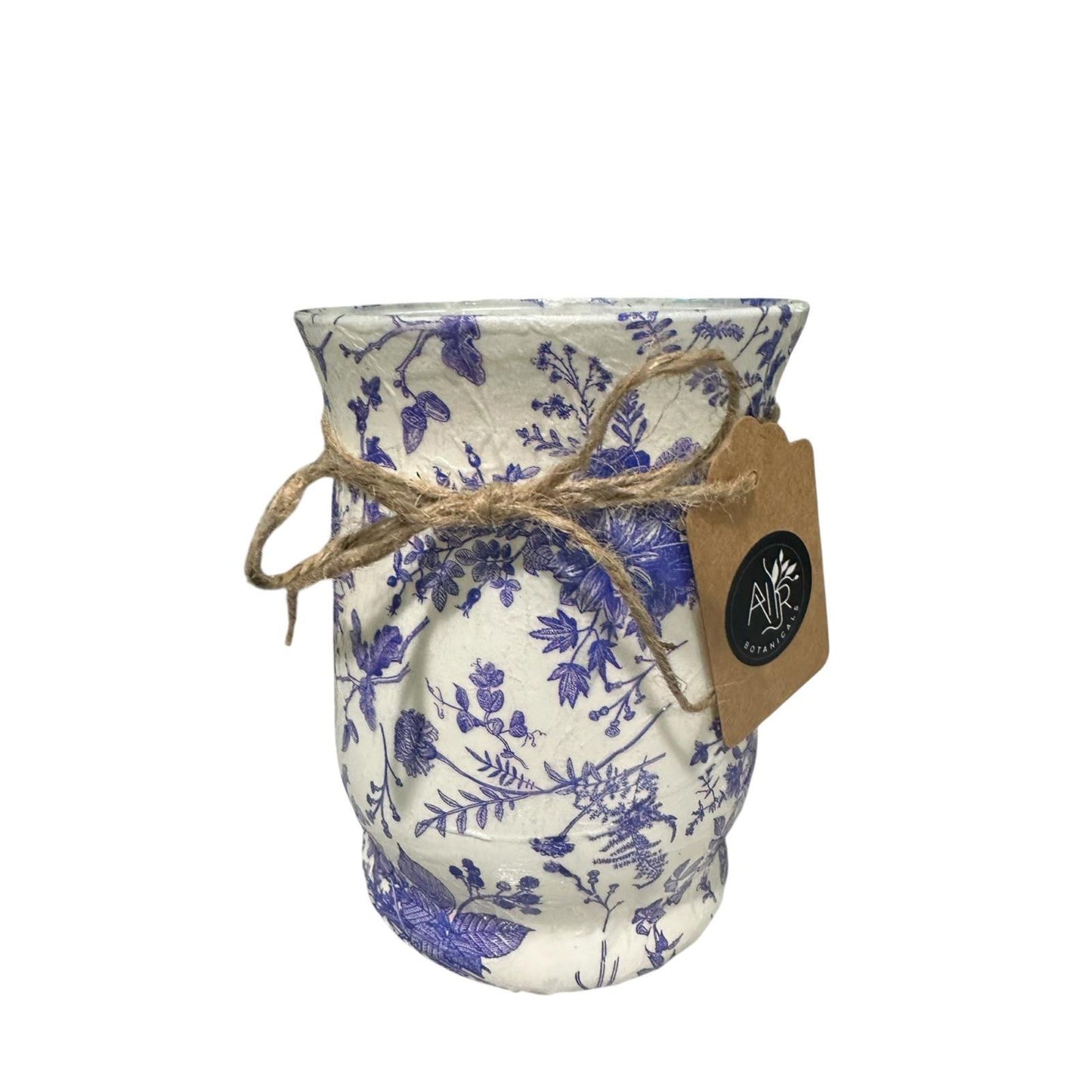 Glass Decoupage Candle Holder- Tall