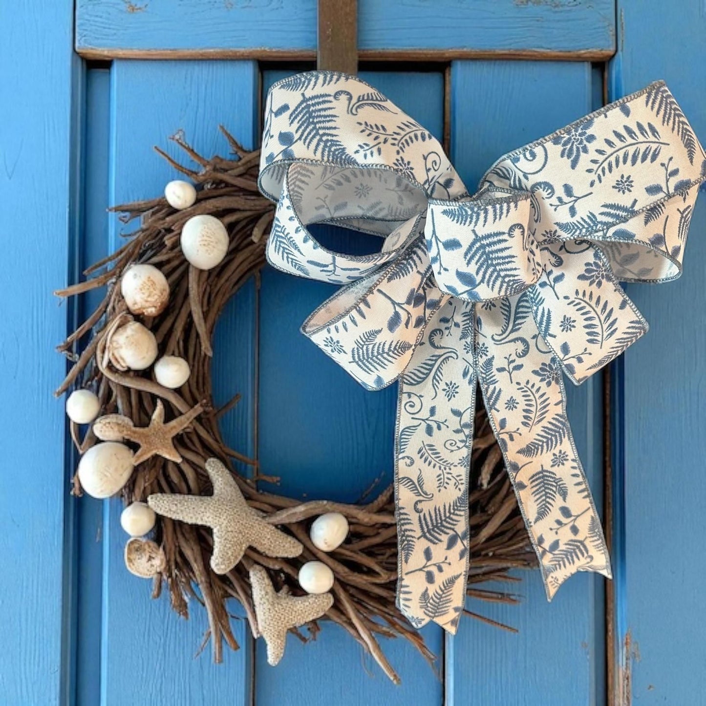 Coastal Floral 7 Loop Bow
