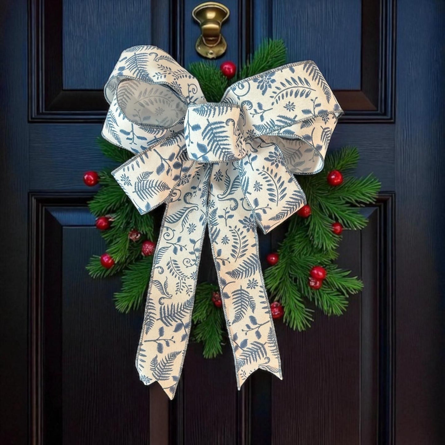 Coastal Floral 7 Loop Bow