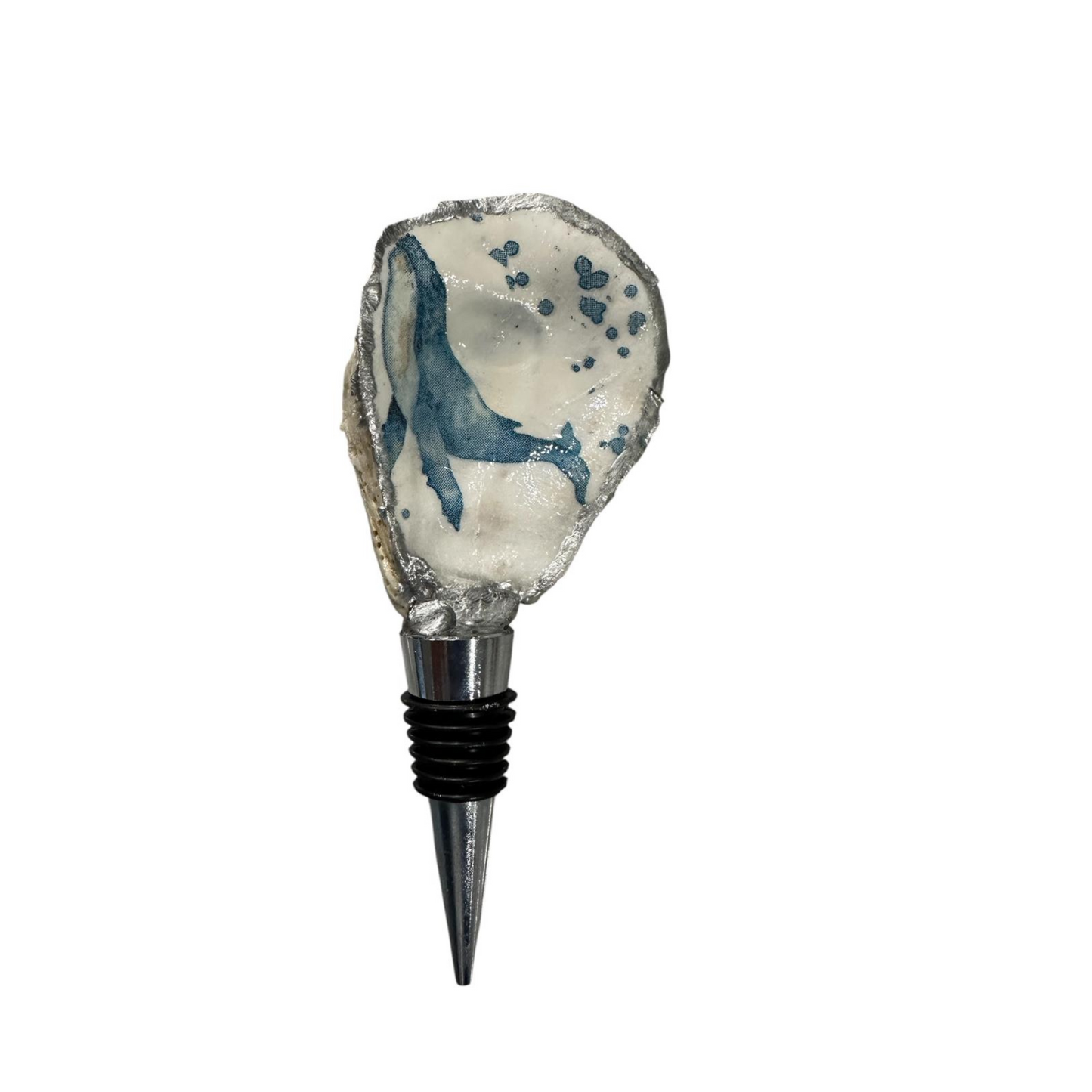 Oyster Bottle Stoppers- Silver Gilded or Natural Edge
