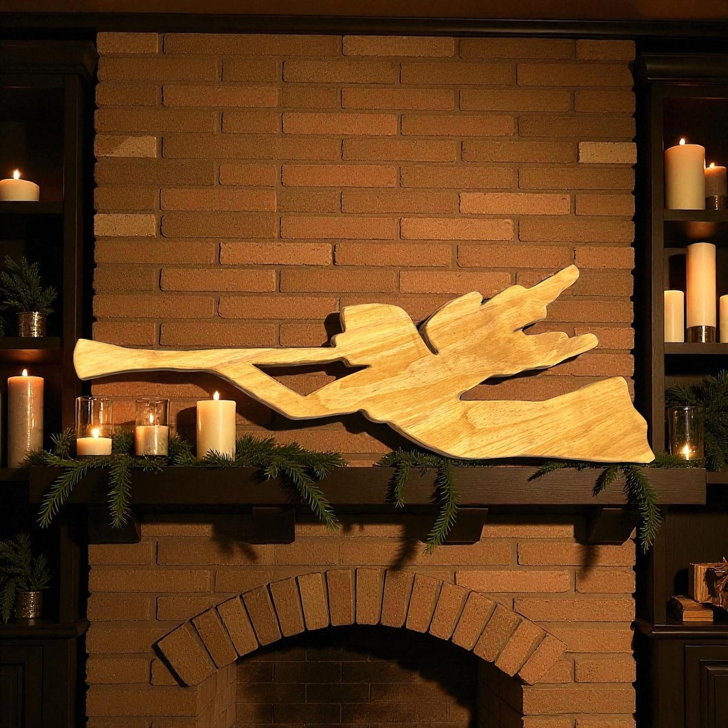 ✨ Wooden Christmas Angel – 30” x 12” Hanging Holiday Wall Décor | Handcrafted Wood Angel with Protective Finish 🎄