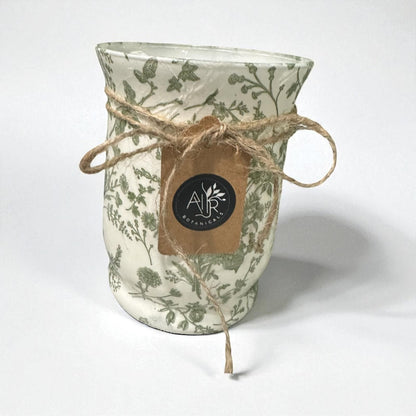 Glass Decoupage Candle Holder- Tall