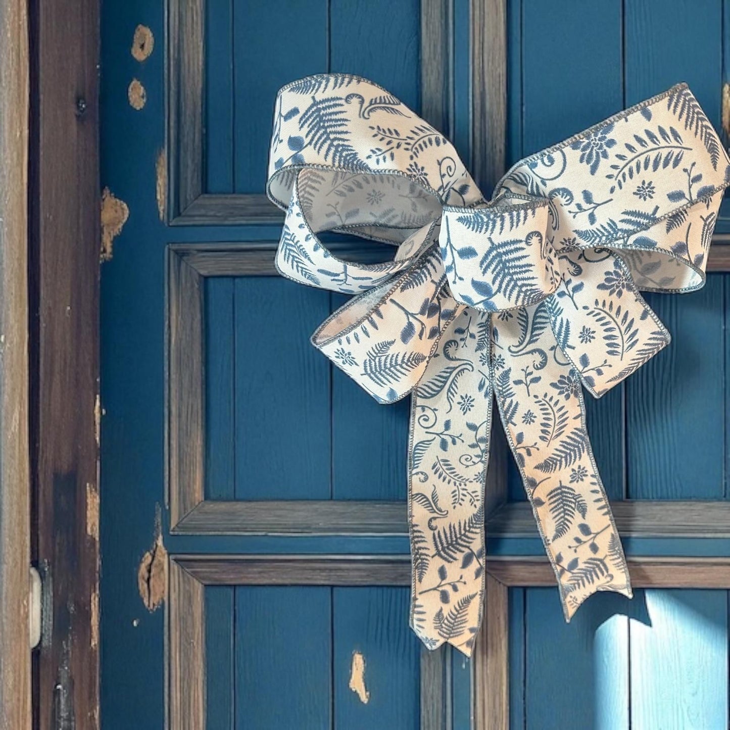 Coastal Floral 7 Loop Bow