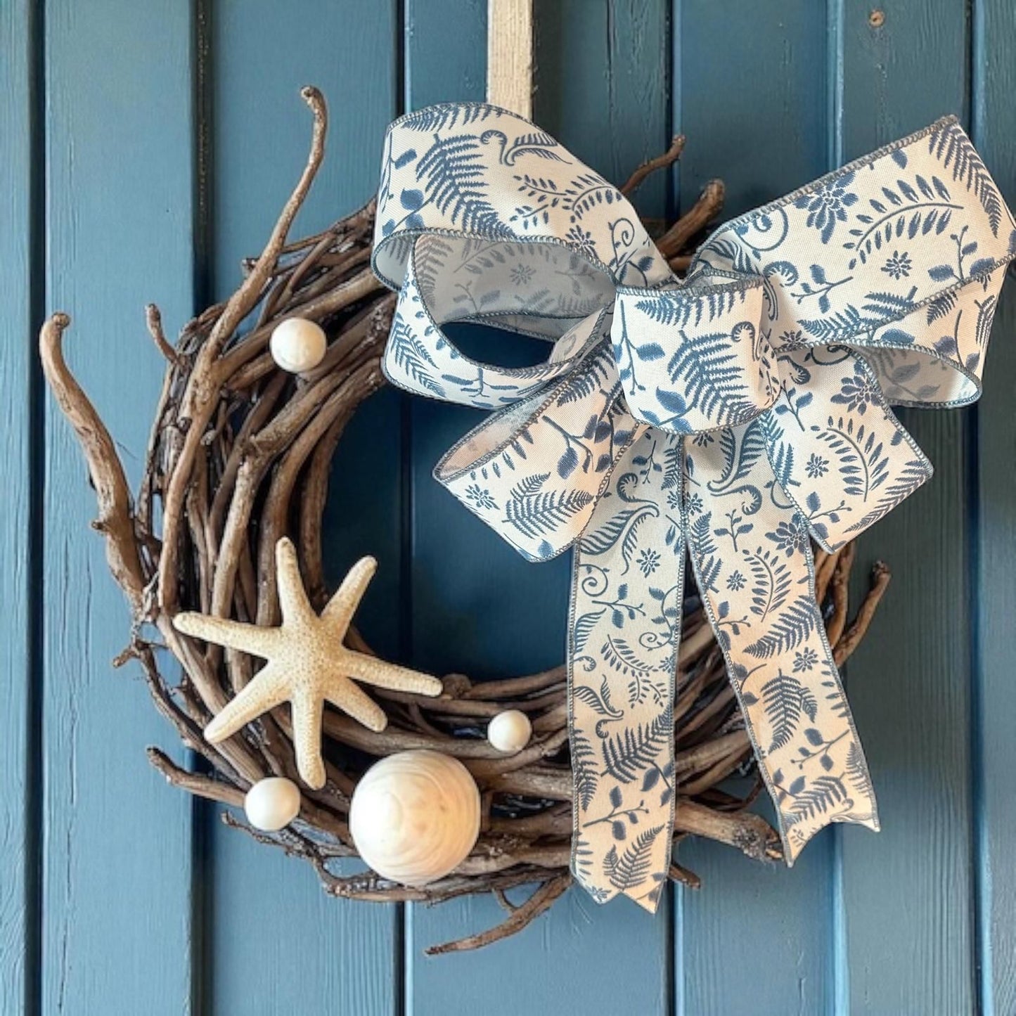 Coastal Floral 7 Loop Bow
