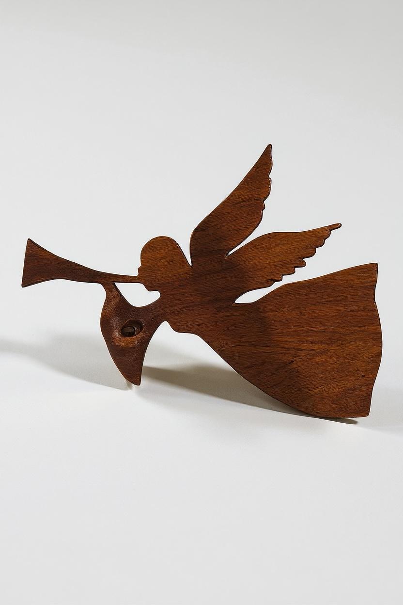 ✨ Wooden Christmas Angel – 34” x 22” Hanging Holiday Wall Décor | Handcrafted Wood Angel with Protective Finish 🎄