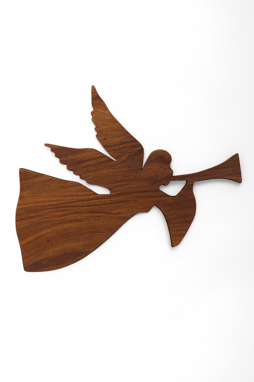 ✨ Wooden Christmas Angel – 34” x 22” Hanging Holiday Wall Décor | Handcrafted Wood Angel with Protective Finish 🎄