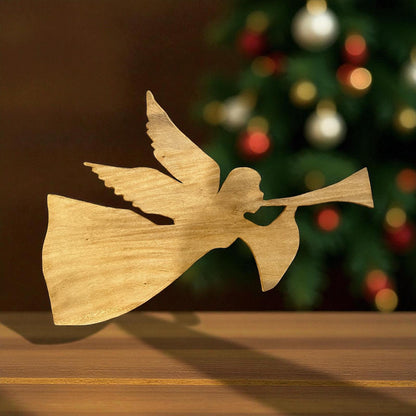 ✨ Wooden Christmas Angel – 34” x 22” Hanging Holiday Wall Décor | Handcrafted Wood Angel with Protective Finish 🎄