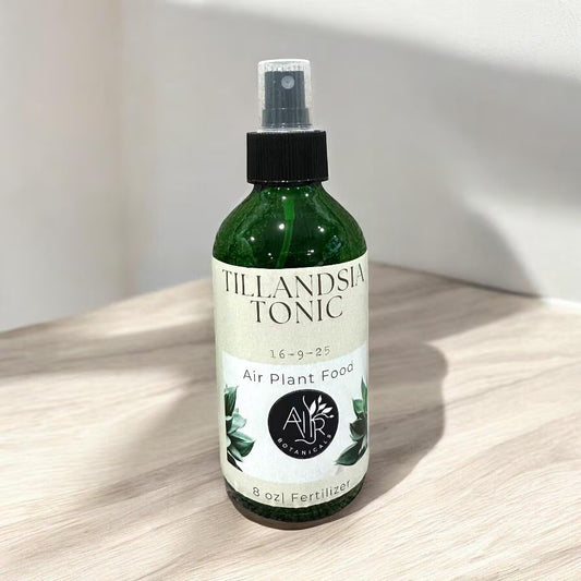 Air Plant Fertilizer Mist in Green Glass Bottle - Plant Food Tonic for Vibrant Growth & Freshness - Eco-Friendly Formula - Packaging