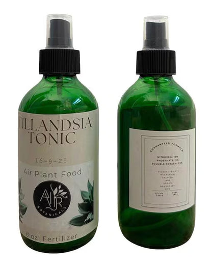 Air Plant Fertilizer Mist in Green Glass Bottle - Plant Food Tonic for Vibrant Growth & Freshness - Eco-Friendly Formula - Packaging