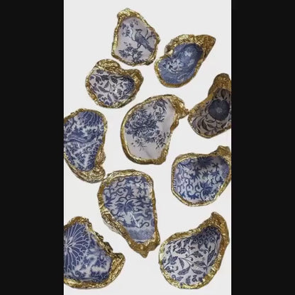 Something Blue Oyster Ring Dish- Unique Gift for Bride, Bridesmaid, Shower- 5 Syles